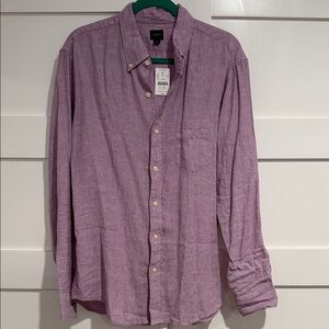 J. Crew Women's Linen Button Down Shirt NWT Size Large